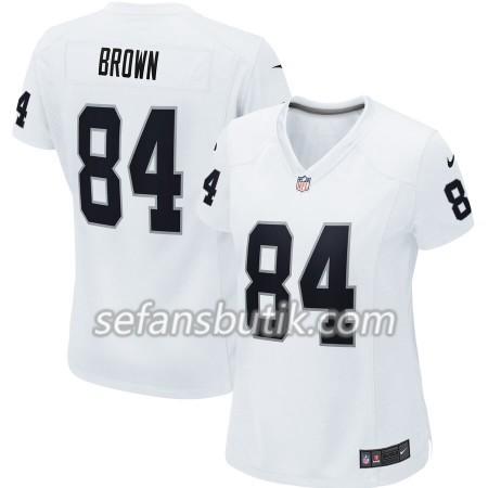 Oakland Raiders Tröjor Antonio Brown 84 Nike Vit - Dame Oakland Raiders Tröjor Antonio Brown 84 Nike Vit - Dame
